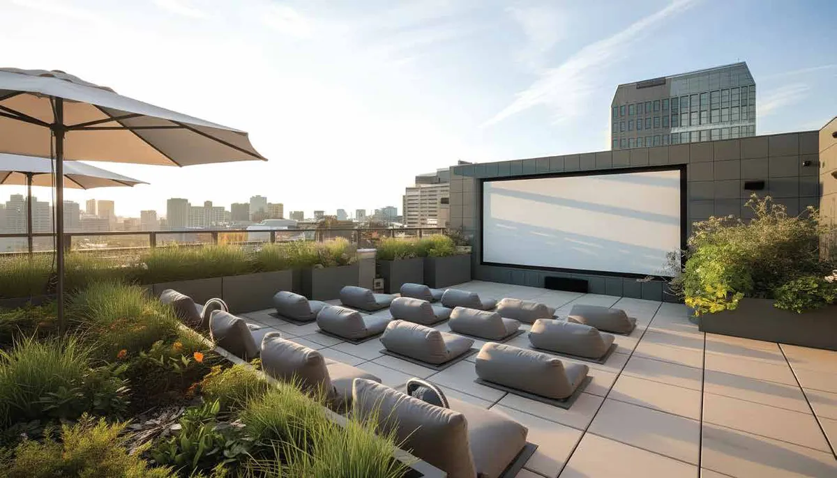 Outdoor cinema area at TVS Emerald Altura